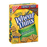 Nabisco Wheat Thins reduced fat snack crackers, 100% whole grain Left Picture